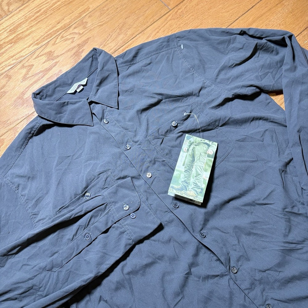 Clothing Arts Pick-Pocket Proof Business Travel Shirt Gray Mens 2XL